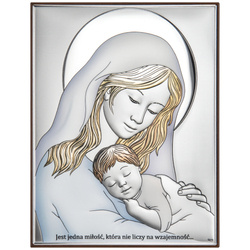 Obrazek Srebrny Matka Boska z dzieciątkiem DS38C