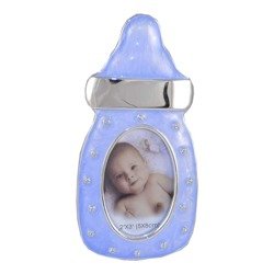 Ramka dziecięca z masy perłowej - niebieska, butelka ze smoczkiem 473-3189
