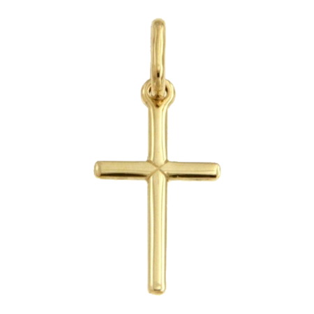 Złoty krzyżyk pr. 585 Krzyżyk drobny prosty ZK022