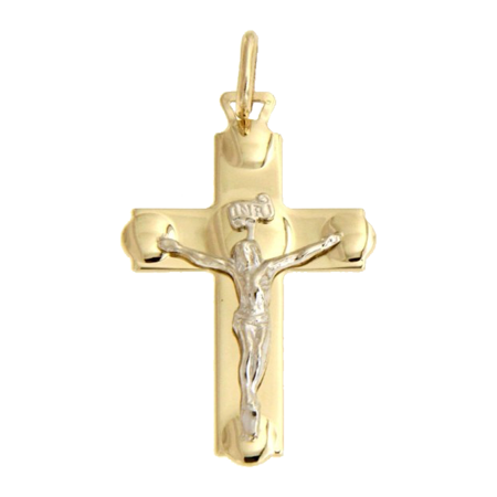 Złoty krzyżyk pr. 585 z wizerunkiem Jezusa ZK071